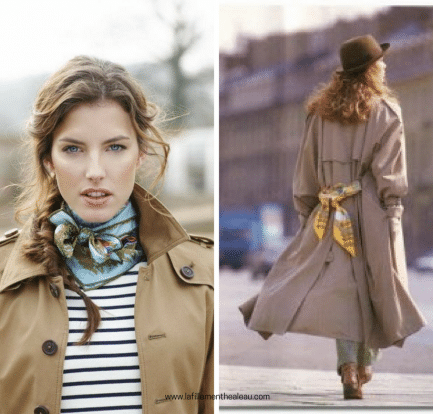 Foulard trench beige