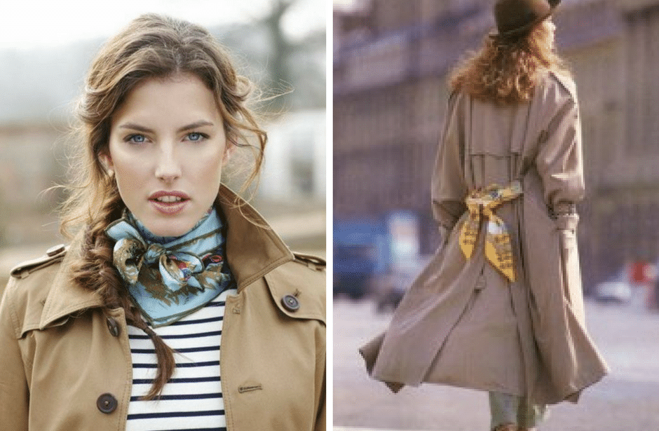 Foulard trench beige